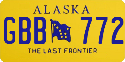 AK license plate GBB772