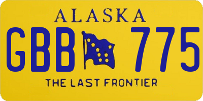 AK license plate GBB775