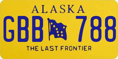 AK license plate GBB788