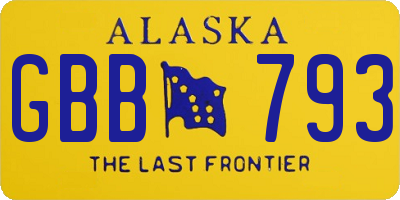 AK license plate GBB793
