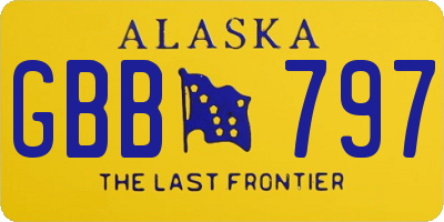 AK license plate GBB797