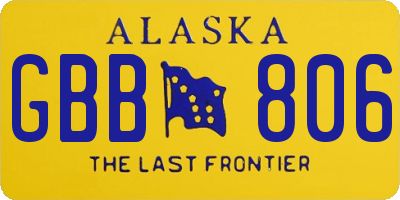 AK license plate GBB806