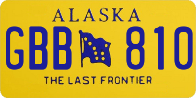 AK license plate GBB810