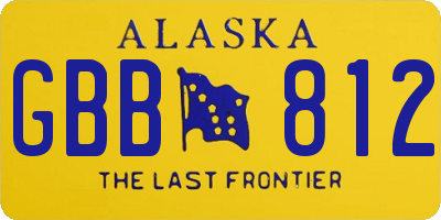 AK license plate GBB812