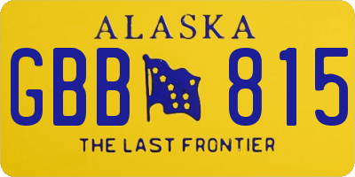AK license plate GBB815