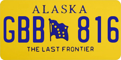 AK license plate GBB816