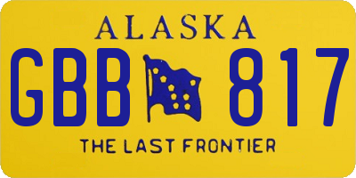 AK license plate GBB817