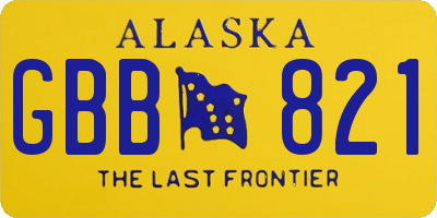 AK license plate GBB821