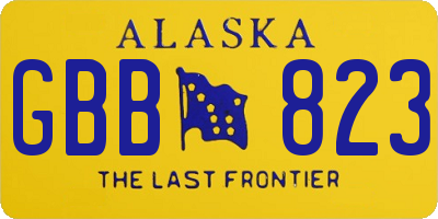 AK license plate GBB823