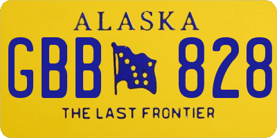 AK license plate GBB828