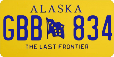 AK license plate GBB834