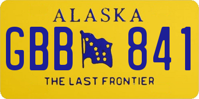 AK license plate GBB841