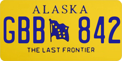 AK license plate GBB842
