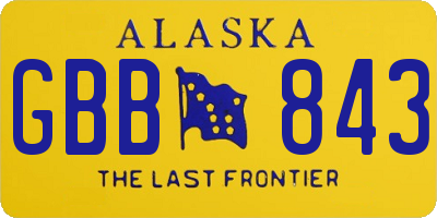 AK license plate GBB843