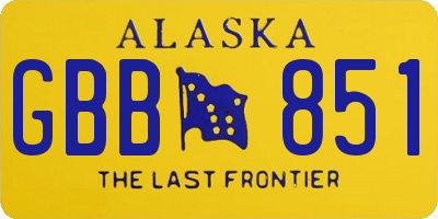 AK license plate GBB851