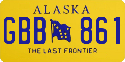 AK license plate GBB861