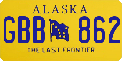 AK license plate GBB862