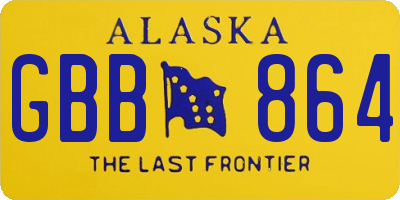 AK license plate GBB864