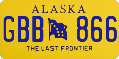 AK license plate GBB866