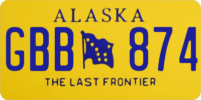 AK license plate GBB874