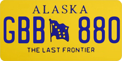 AK license plate GBB880