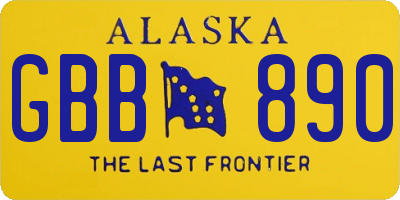 AK license plate GBB890