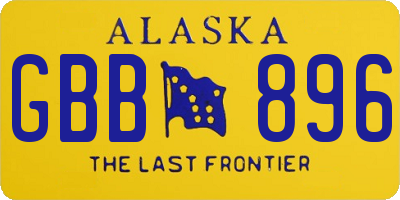 AK license plate GBB896
