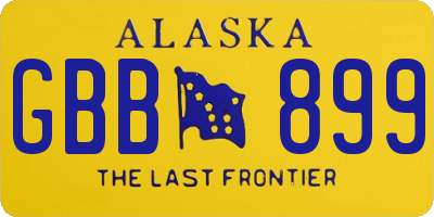 AK license plate GBB899
