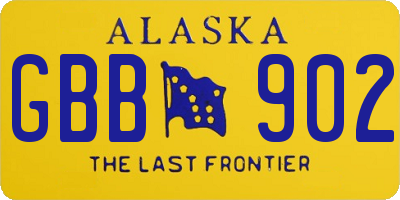 AK license plate GBB902