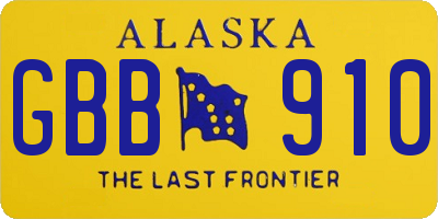 AK license plate GBB910