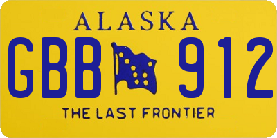 AK license plate GBB912