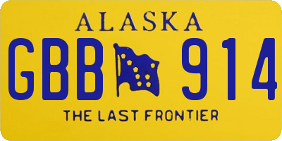 AK license plate GBB914