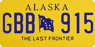 AK license plate GBB915