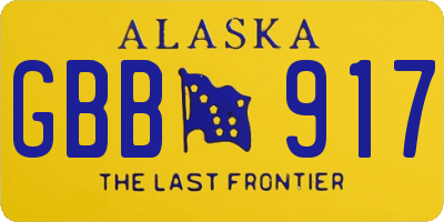 AK license plate GBB917