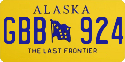 AK license plate GBB924