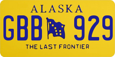 AK license plate GBB929