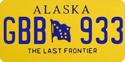 AK license plate GBB933