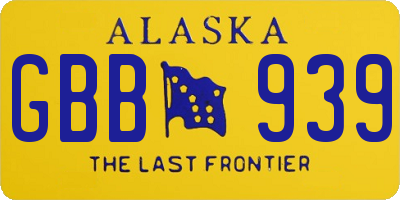 AK license plate GBB939