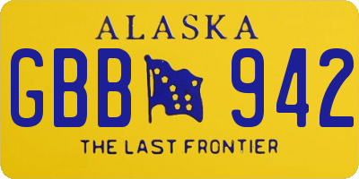 AK license plate GBB942