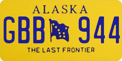 AK license plate GBB944