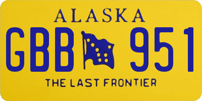 AK license plate GBB951