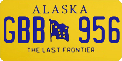 AK license plate GBB956