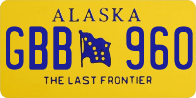 AK license plate GBB960