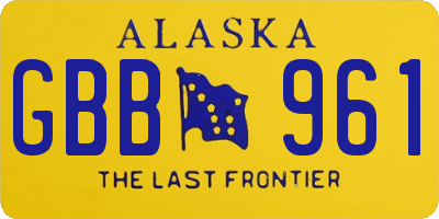 AK license plate GBB961