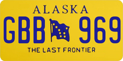 AK license plate GBB969