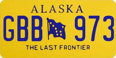 AK license plate GBB973