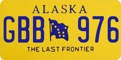 AK license plate GBB976