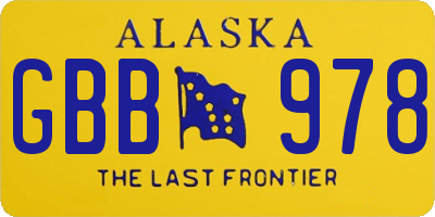 AK license plate GBB978