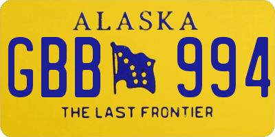 AK license plate GBB994