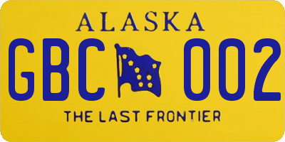 AK license plate GBC002
